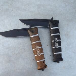 Tactical Folding kitchen Knives in Black and Brown